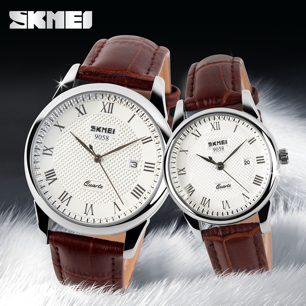 skmei time beauty men's watch cross-border hot men's quartz watch men's watch round couple watch wholesale men