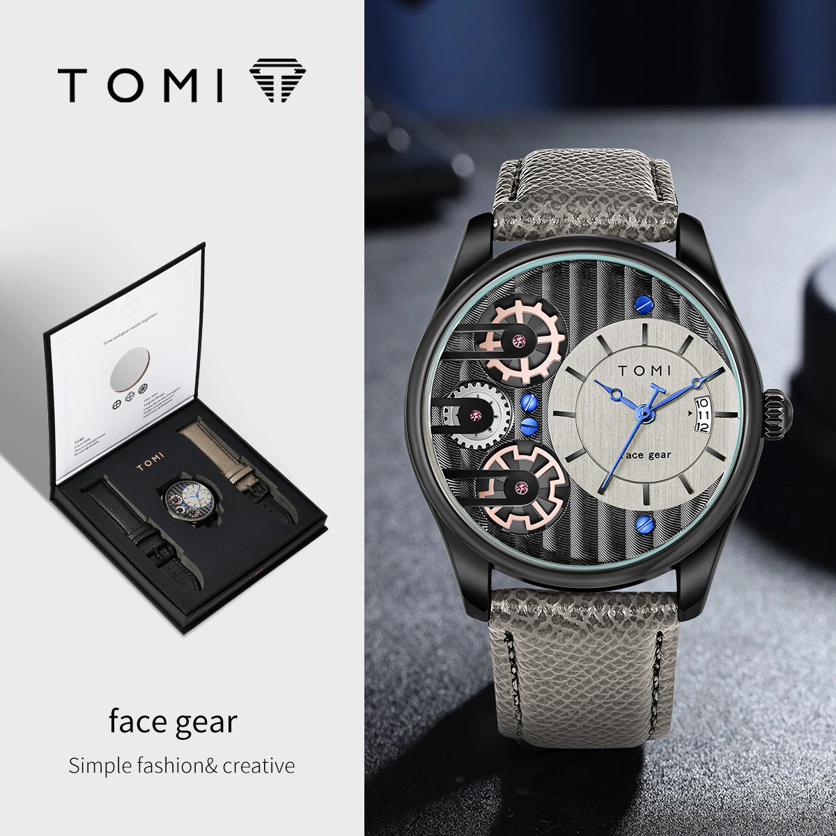 Tomi New Watch Men's Quartz Watch Business Belt Waterproof Men's Watch New Cross-Border Hot Style - Image 2