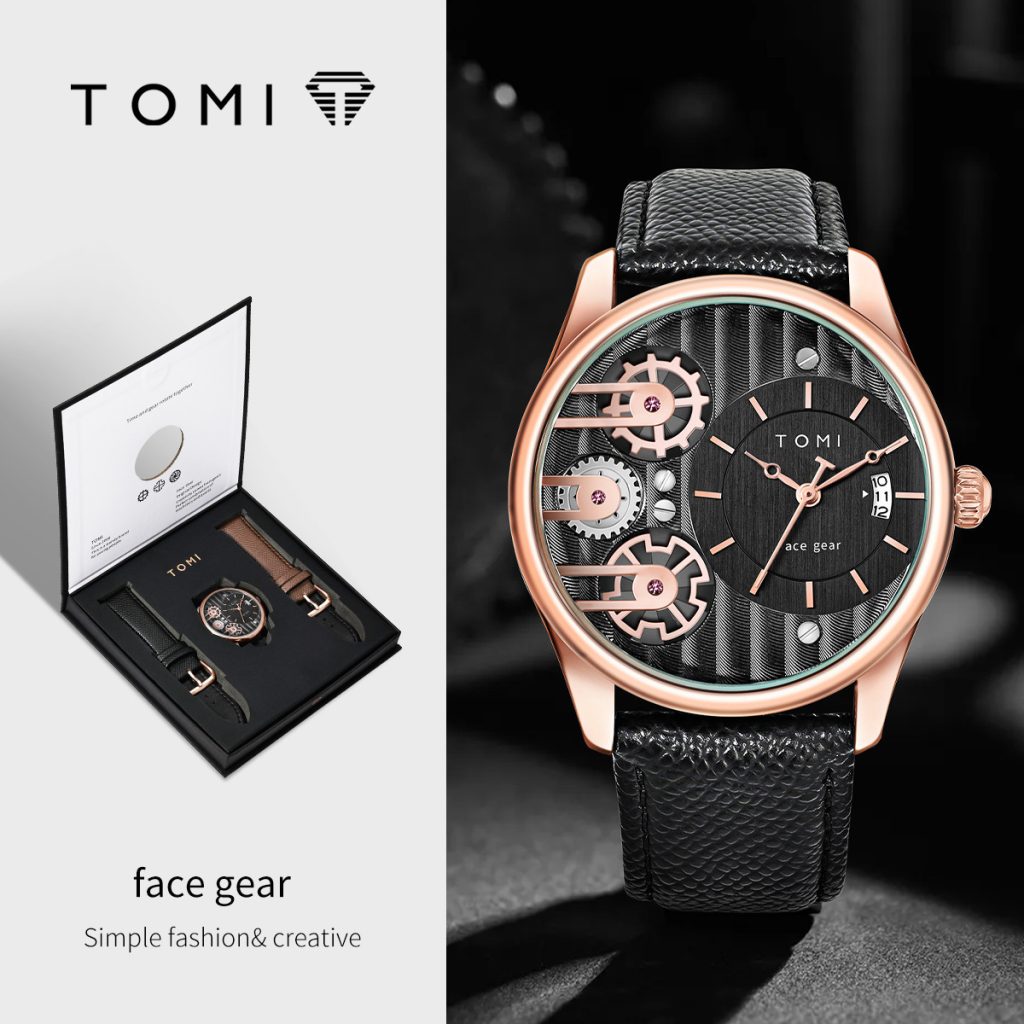 Tomi New Watch Men's Quartz Watch Business Belt Waterproof Men's Watch New Cross-Border Hot Style