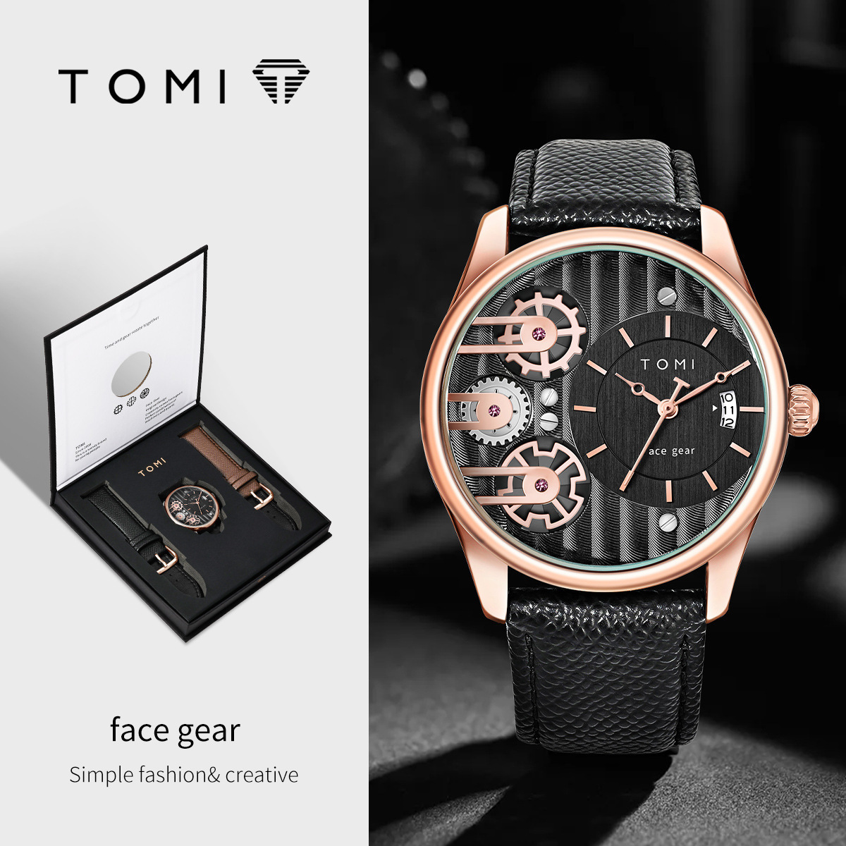 Tomi New Watch Men's Quartz Watch Business Belt Waterproof Men's Watch New Cross-Border Hot Style