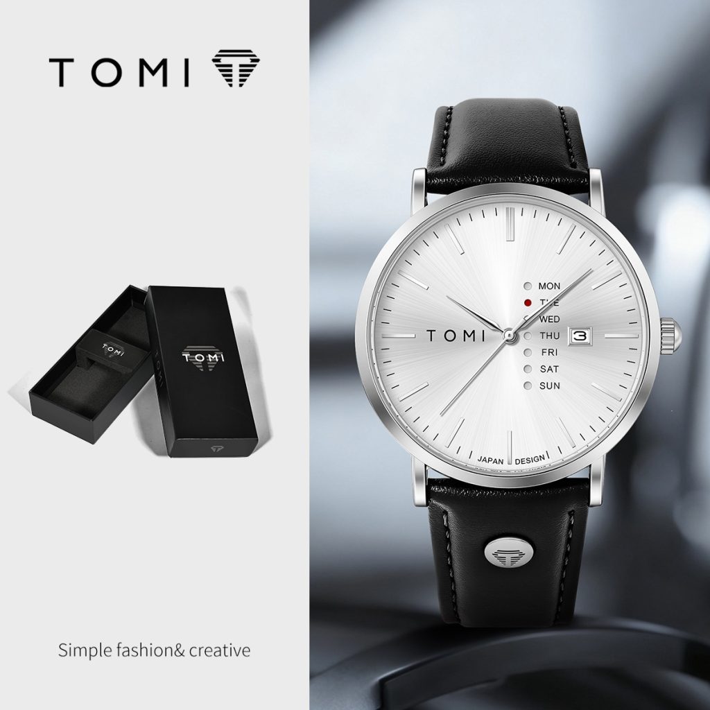 【New Product】TOMI Men's Fashion Trendy Simple Elegant Creative Casual Unisex Quartz Watch