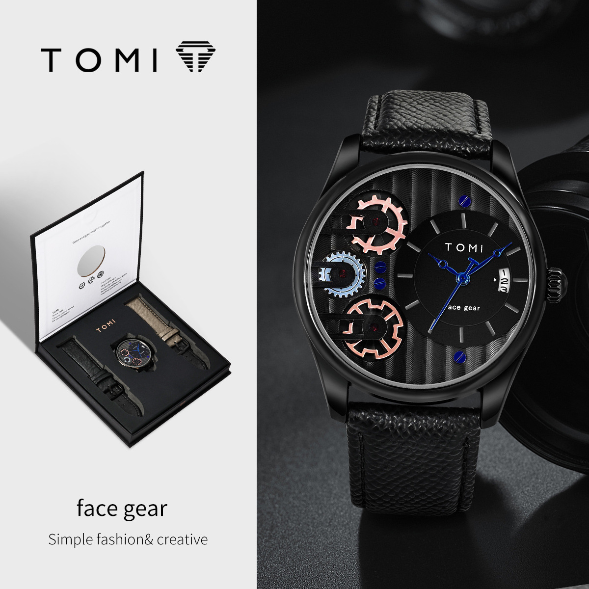 Tomi New Watch Men's Quartz Watch Business Belt Waterproof Men's Watch New Cross-Border Hot Style - Image 3