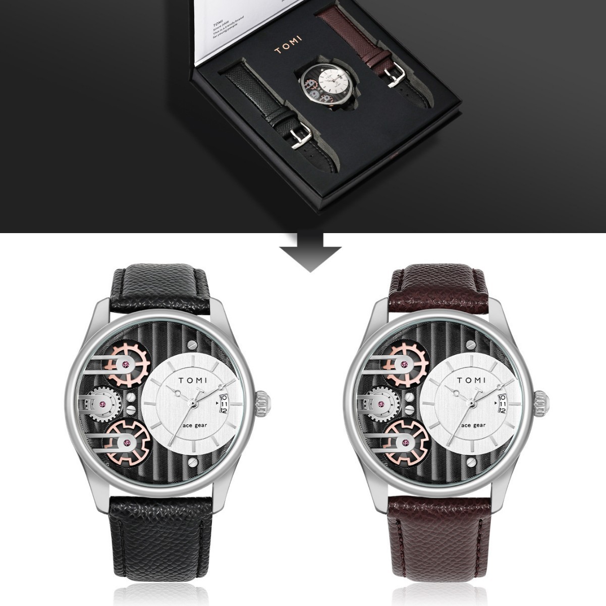 Tomi New Watch Men's Quartz Watch Business Belt Waterproof Men's Watch New Cross-Border Hot Style - Image 4