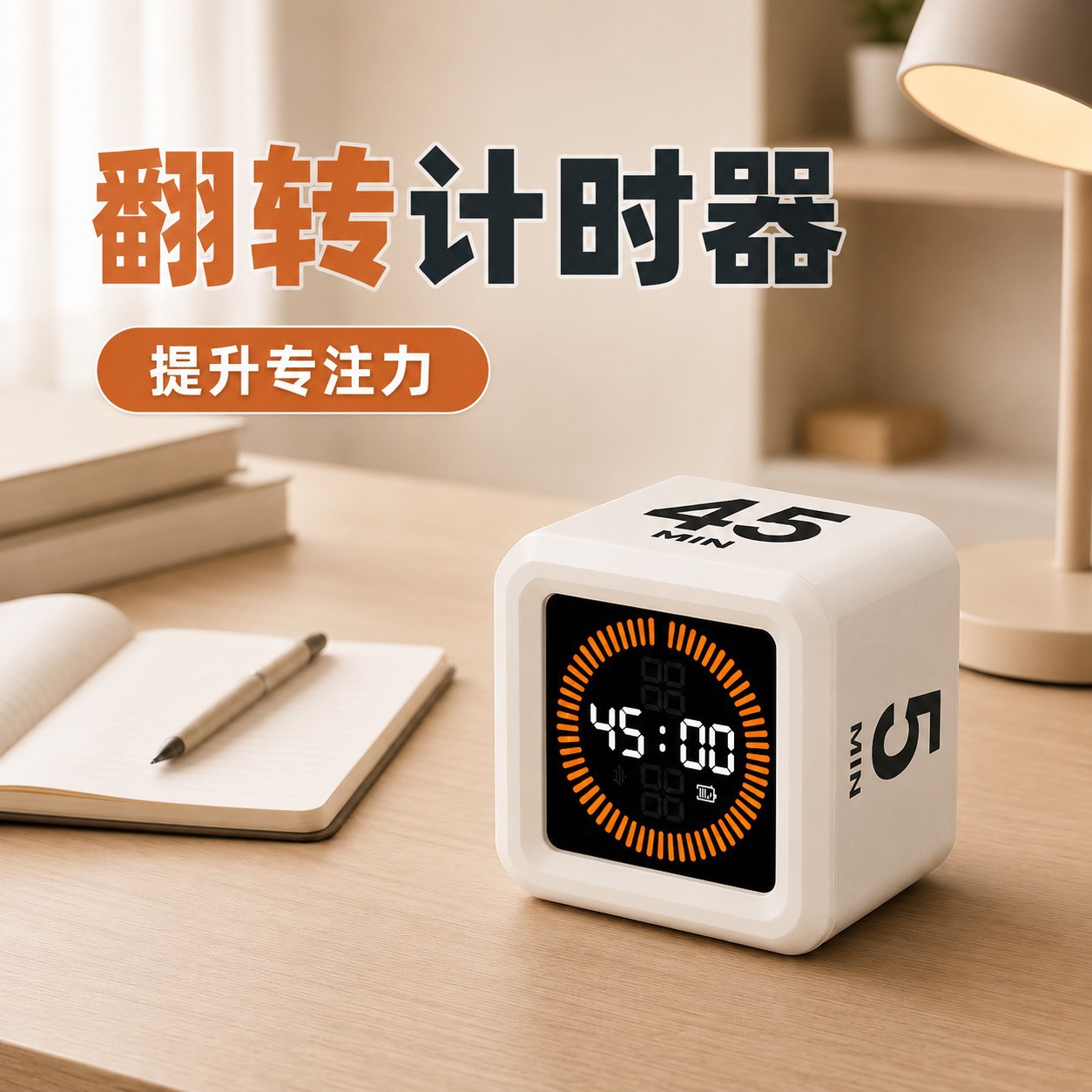 Visual Timer for Learning Gravity Sensing Magic Cube Flipping, Fitness Time Management Mini Timer - Image 3